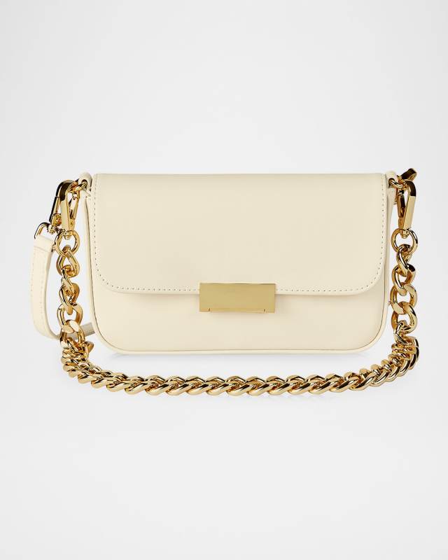 Edie Flap Leather Shoulder Bag